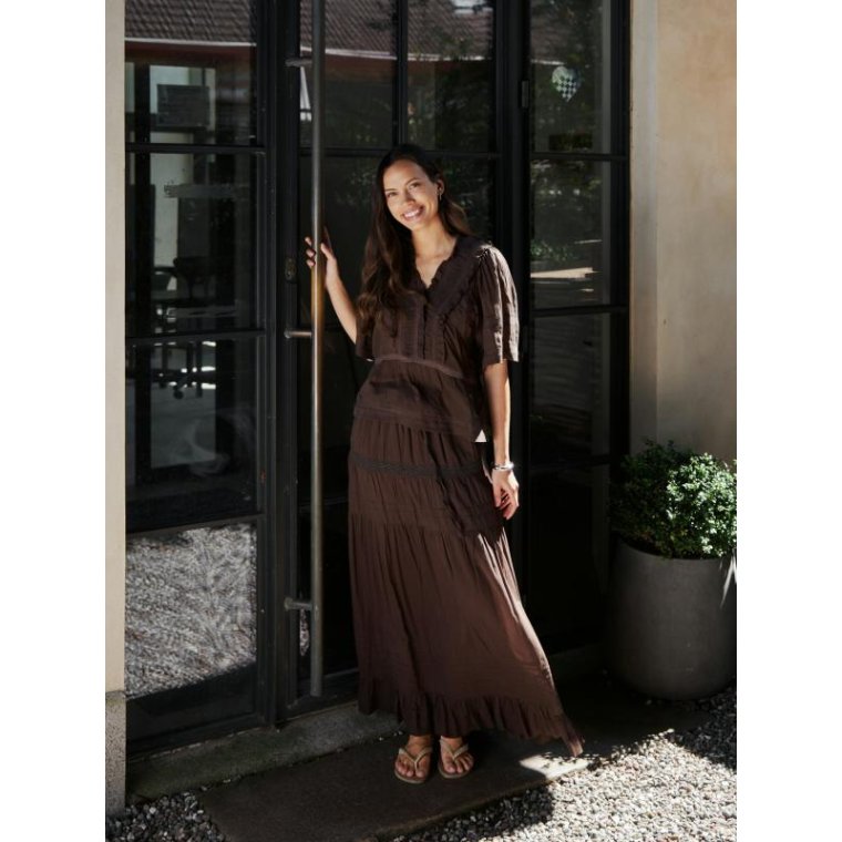 Neo Noir - Evienne S Voile Top - Dark brown