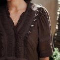 Neo Noir - Evienne S Voile Top - Dark brown