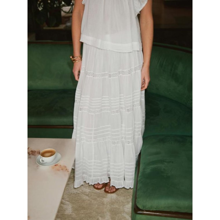 Neo Noir - Felicia S Voile Skirt - White