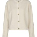 Neo Noir - Limo Fluffy Knit Cardigan - Creme