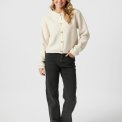 Neo Noir - Limo Fluffy Knit Cardigan - Creme