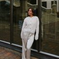 Neo Noir - Limo Fluffy Knit Cardigan - Creme