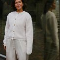 Neo Noir - Limo Fluffy Knit Cardigan - Creme