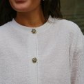 Neo Noir - Limo Fluffy Knit Cardigan - Creme