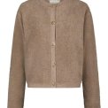 Neo Noir - Limo Fluffy Knit Cardigan - Dark Sand