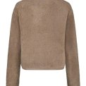 Neo Noir - Limo Fluffy Knit Cardigan - Dark Sand