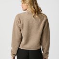 Neo Noir - Limo Fluffy Knit Cardigan - Dark Sand