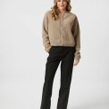 Neo Noir - Limo Fluffy Knit Cardigan - Dark Sand