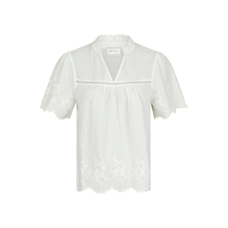 Neo Noir - MICHELINE EMB BLOUSE - Off White