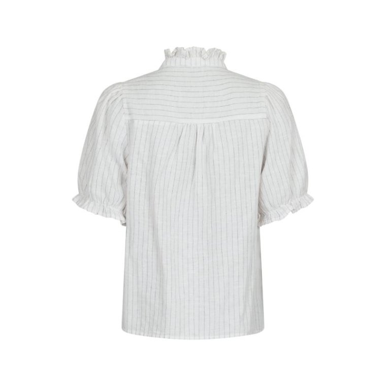Neo Noir - ODESA SIMPLE STRIPE BLOUSE - Off White