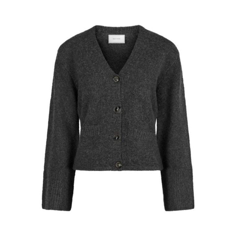 Neo Noir - PIXIE KNIT CARDIGAN - Antracit