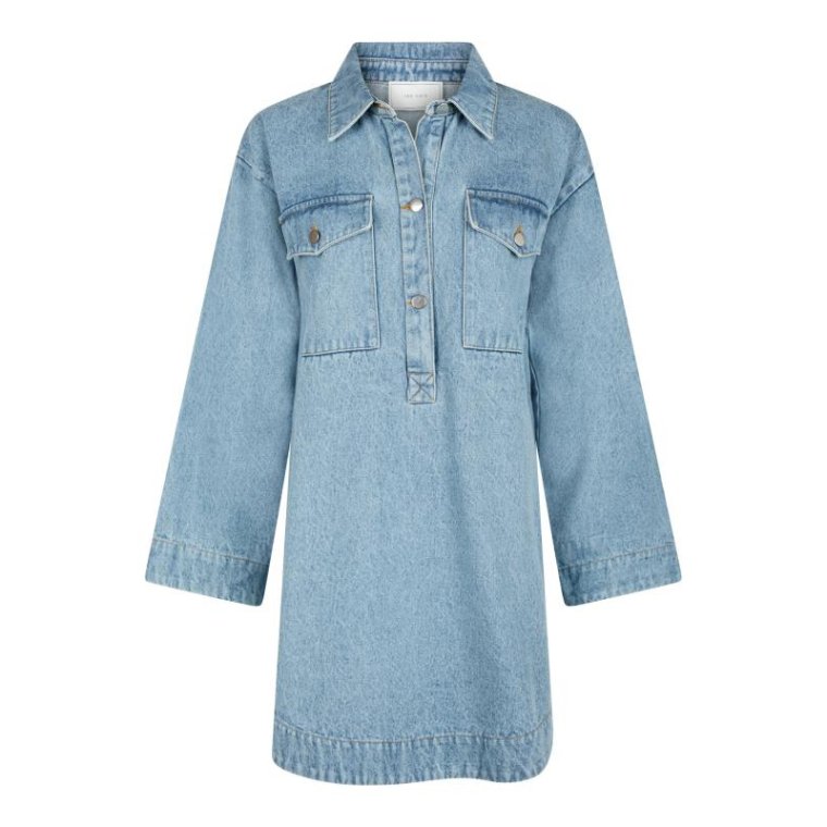 Neo Noir - Paras Denim Dress - Smoke Blue