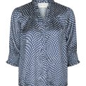 Neo Noir - Diana Vibrant Dot Blouse- Navy