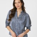 Neo Noir - Diana Vibrant Dot Blouse- Navy