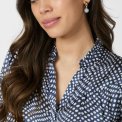 Neo Noir - Diana Vibrant Dot Blouse- Navy