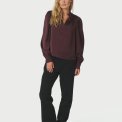 Neo Noir - Rosslyn Heavy Sateen Blouse - Burgundy