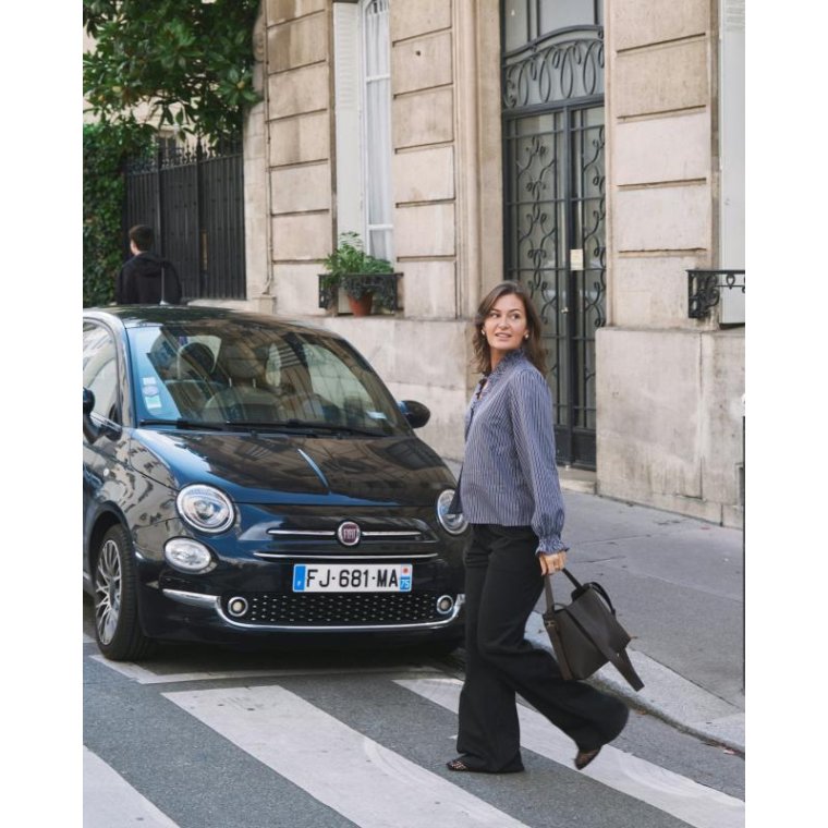Neo Noir - Brielle Twill Stripe Shirt - Dusty blue