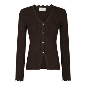 Neo Noir - Clara Stitch Knit Blouse - Dark brown