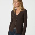 Neo Noir - Clara Stitch Knit Blouse - Dark brown