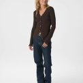 Neo Noir - Clara Stitch Knit Blouse - Dark brown