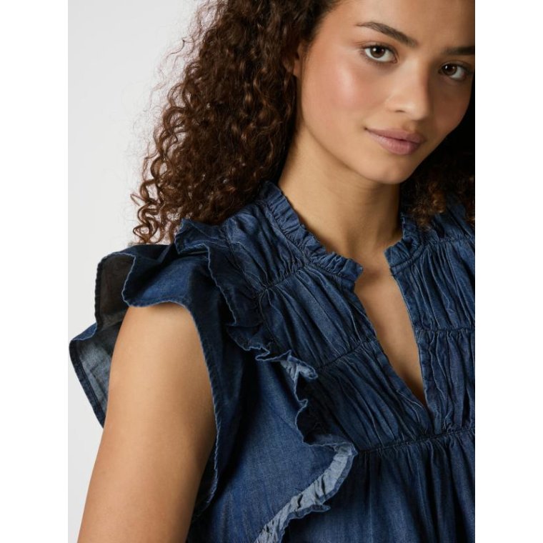Neo Noir - Jayla Denim Top - Blue