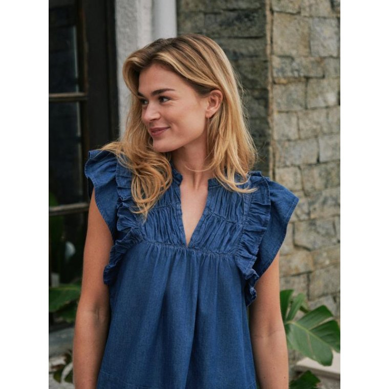 Neo Noir - Jayla Denim Top - Blue