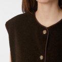 Neo Noir - Mariko Teddy Vest - Dark brown