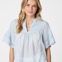 Neo Noir - Siama S Voile Blouse - Light Blue