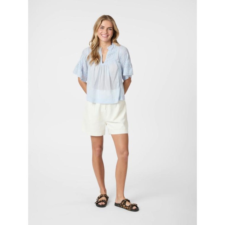 Neo Noir - Siama S Voile Blouse - Light Blue