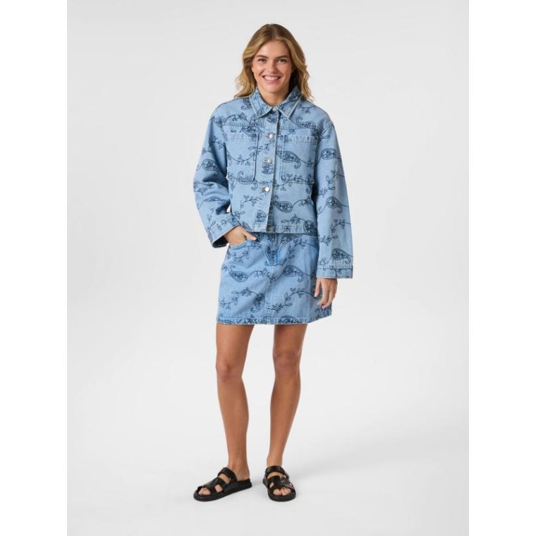 Neo Noir - Emilia Embrodiery Jacket - Blue