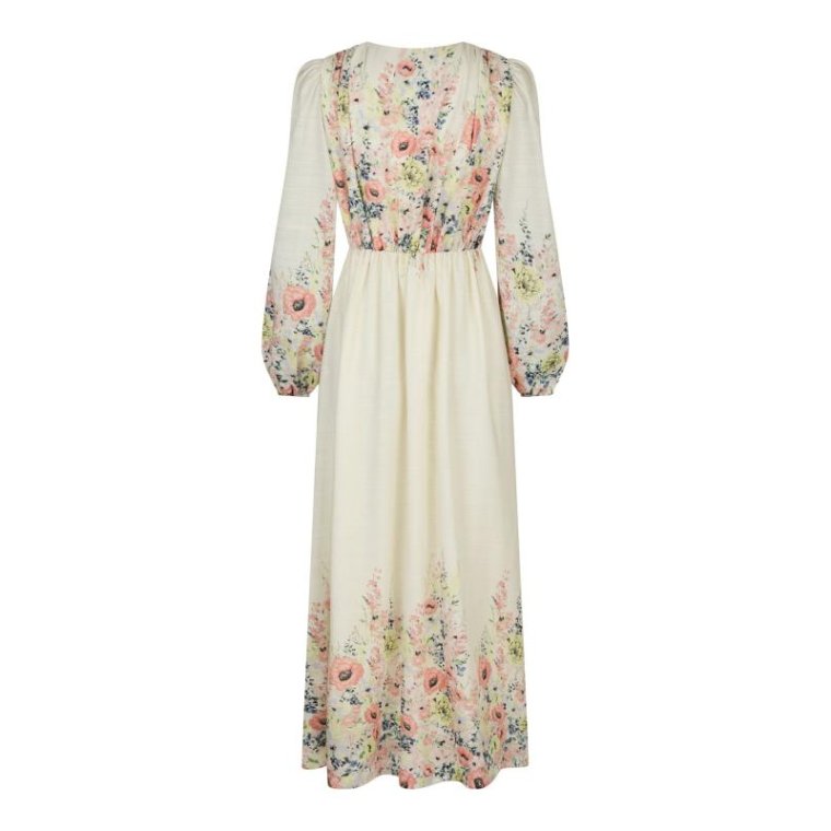 Neo Noir - Silfi Flower Print Dress - Creme