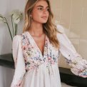 Neo Noir - Silfi Flower Print Dress - Creme