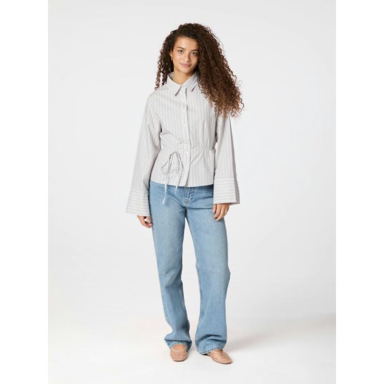 Neo Noir - Clarida Stripe Shirt - Creme