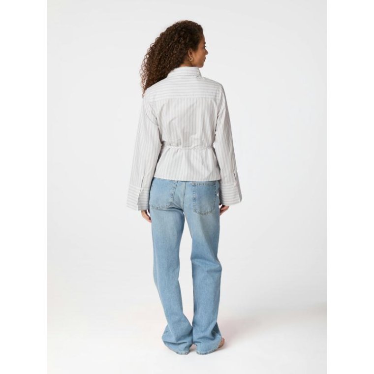 Neo Noir - Clarida Stripe Shirt - Creme