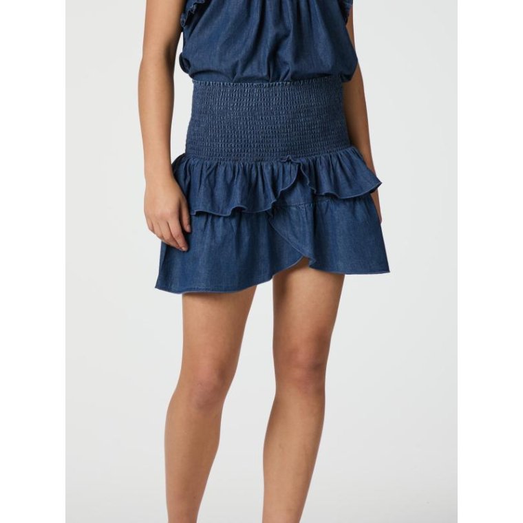 Neo Noir - Carin Denim Skirt	- Blue