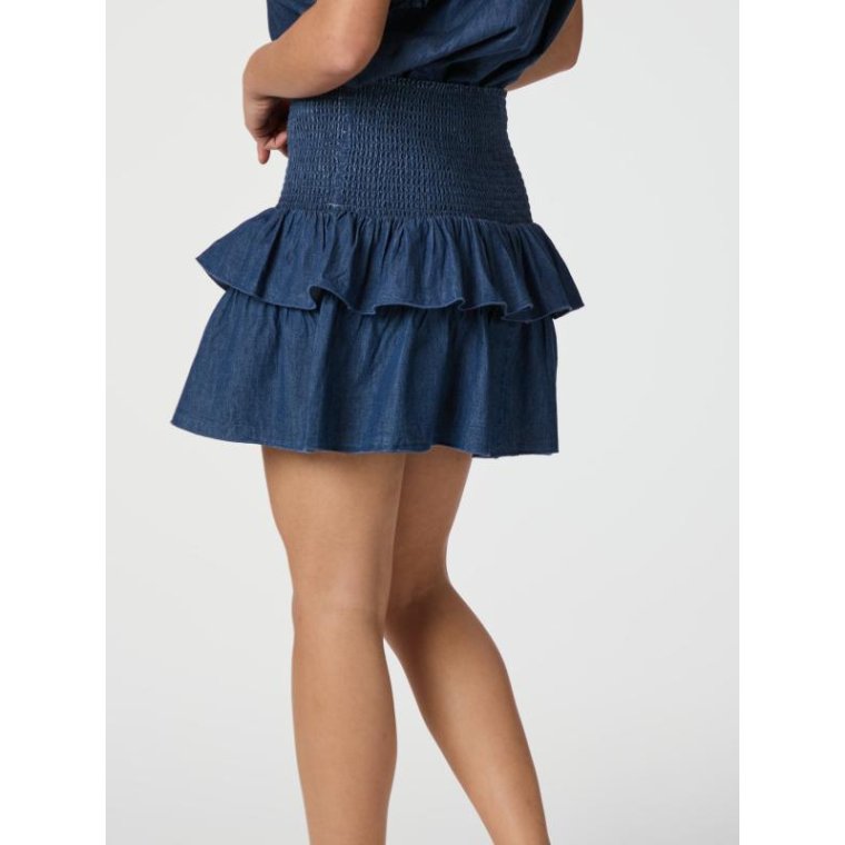 Neo Noir - Carin Denim Skirt	- Blue
