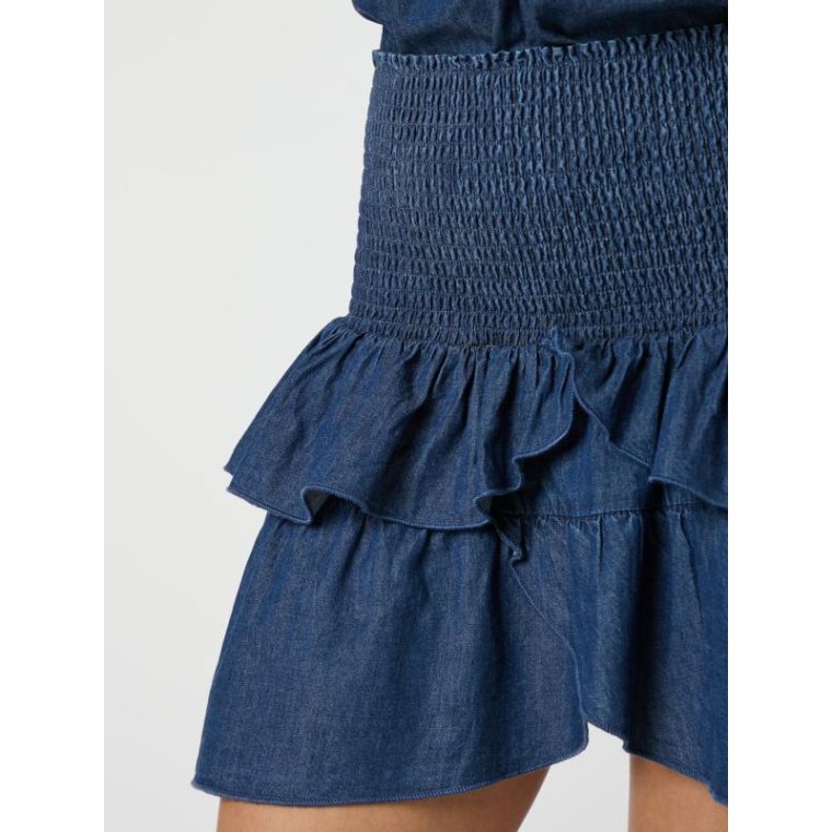 Neo Noir - Carin Denim Skirt	- Blue