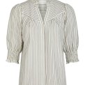 Neo Noir - Diana Crepe Stripe Blouse - Brown