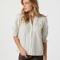 Neo Noir - Diana Crepe Stripe Blouse - Brown