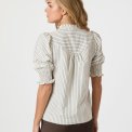 Neo Noir - Diana Crepe Stripe Blouse - Brown