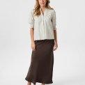 Neo Noir - Diana Crepe Stripe Blouse - Brown