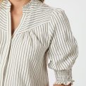 Neo Noir - Diana Crepe Stripe Blouse - Brown