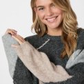 Neo Noir - Inga Check Fluff Knit Blouse - Antracit