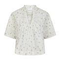 Neo Noir - Siama Dobby Flower Blouse - Off White	