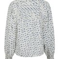 Neo Noir - Nipoa Dot Flower Blouse - Blue