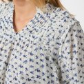 Neo Noir - Nipoa Dot Flower Blouse - Blue