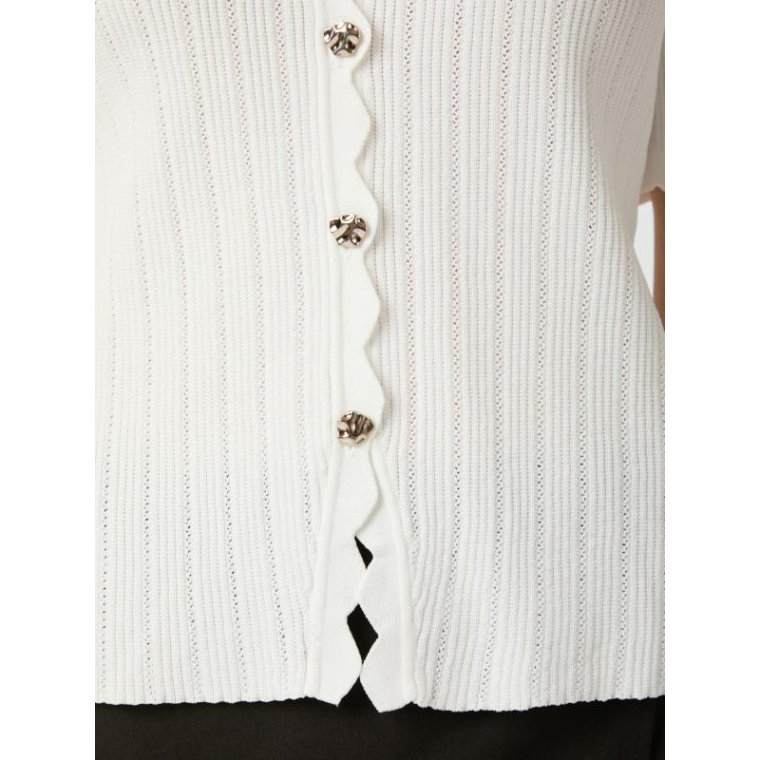 Neo Noir - Larifa Stitch Knit Tee - White