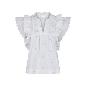 Neo Noir - Jayla Embroidery Top - White