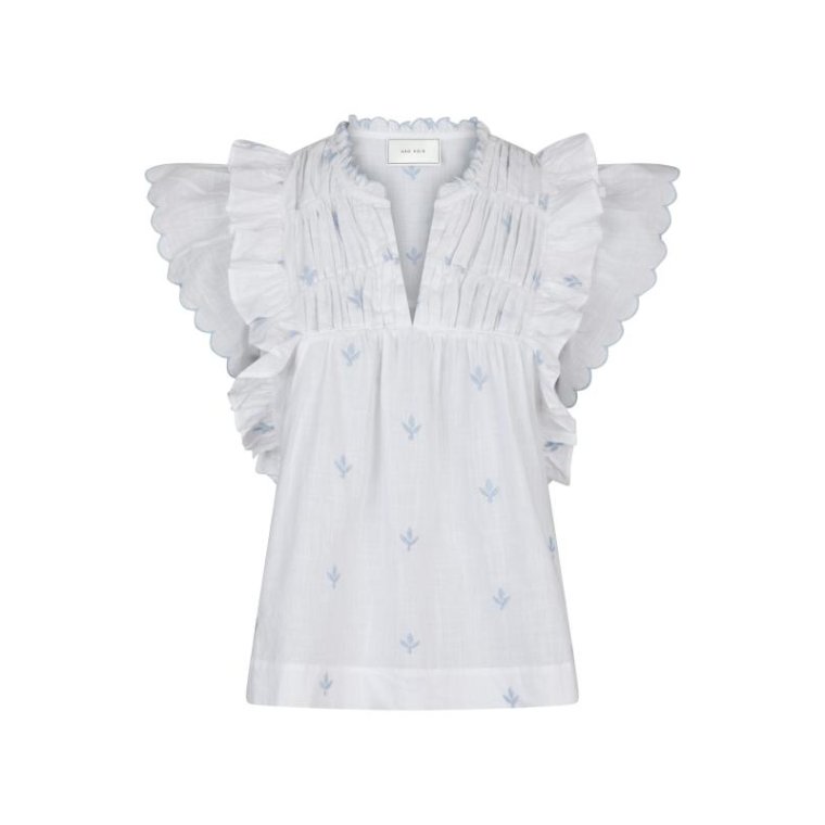 Neo Noir - Jayla Embroidery Top - White
