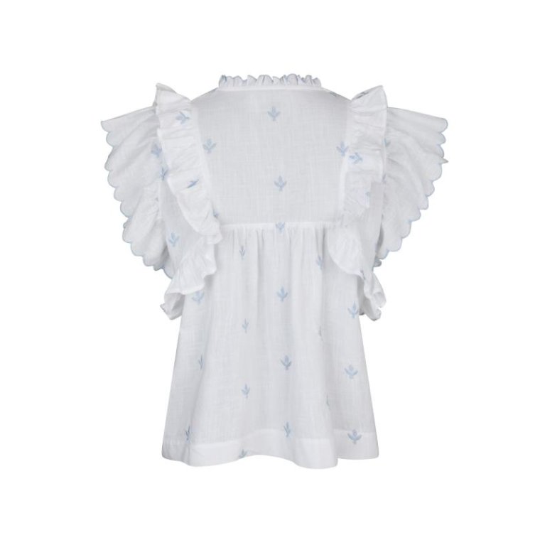 Neo Noir - Jayla Embroidery Top - White